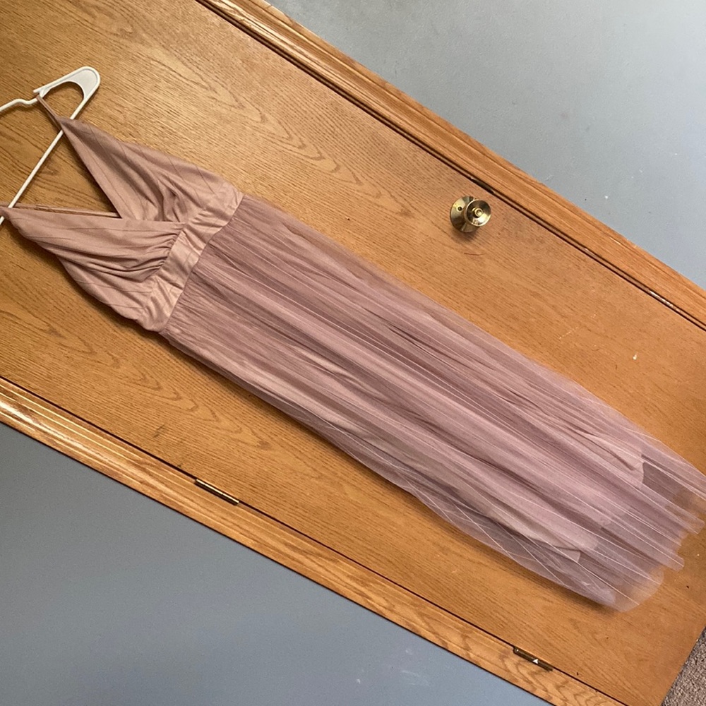 Blush floor length dress